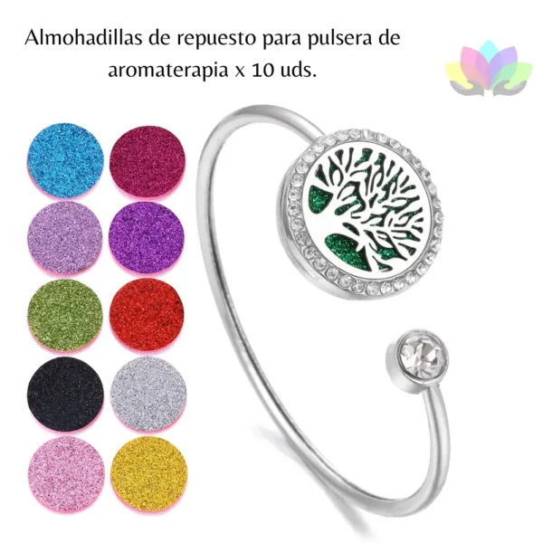 Almohadilla De Repuesto Para Pulsera Difusor De Aromaterapia X 10 Unidades.