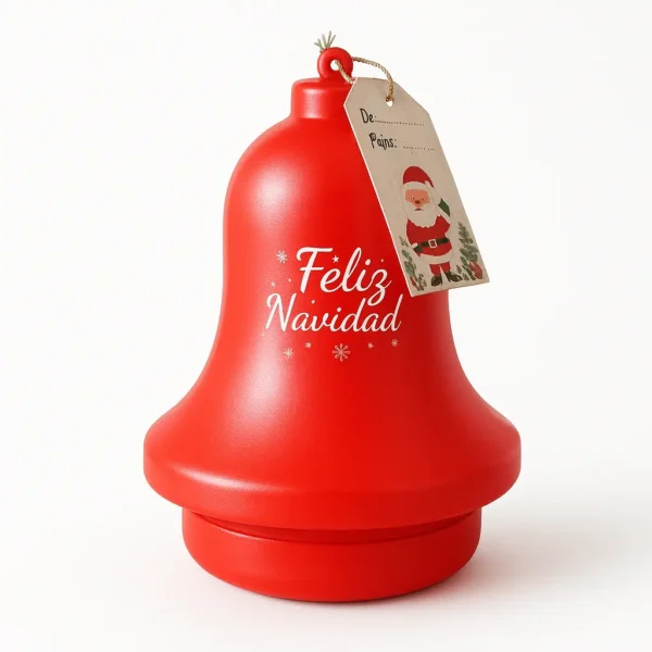 Envase Plástico Con Forma De Campana De Navidad - Estuche Para Empacar Regalos.