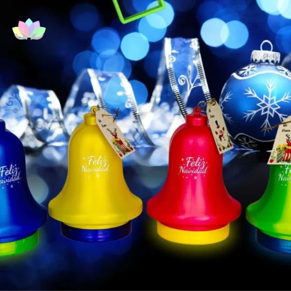 Envase Plástico Con Forma De Campana De Navidad - Estuche Para Empacar Regalos.