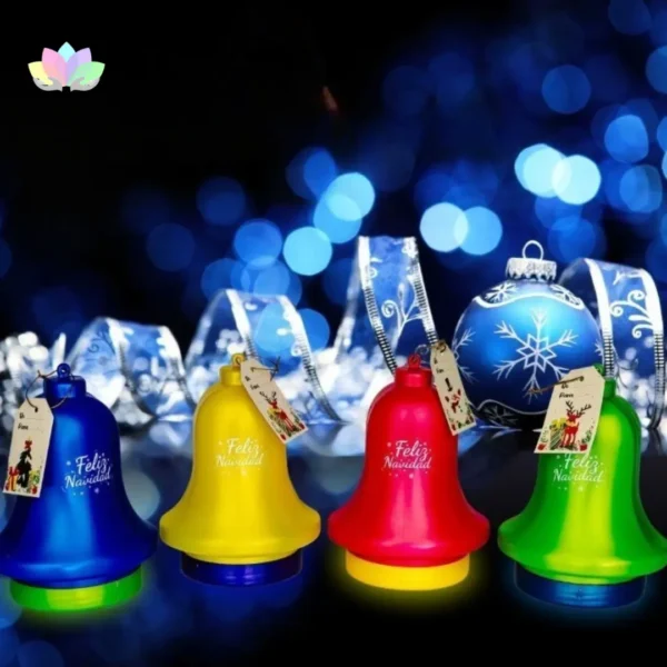 Envase Plástico Con Forma De Campana De Navidad - Estuche Para Empacar Regalos.