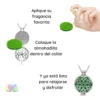 Collar aromaterapia leoexpress.shop 04 Collar Difusor Para Aromaterapia, Estilo Medallón - Con 10 Esponjas De Repuesto.