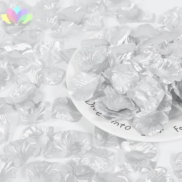 Pétalos Artificiales De Rosa Dorados O Plateados Metalizados Aromatizados X 100 Unidades.