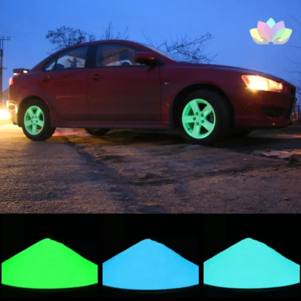 Pigmento Fotoluminiscente - Brilla En La Oscuridad - Colores: Green - Green 3D - Blue X 50 G.