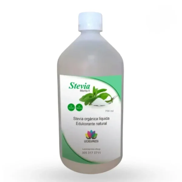 Stevia líquida Leoexpress.shop 014 Stevia Líquida Edulcorante Natural - Envase por 750 Ml (Gotero Y Mini Embudo Obsequio).
