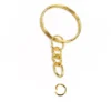 Llavero Económico Dorado - Argollas Para Llavero 2 Cm De Diámetro Interno+ Cadena + Argolla