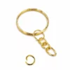 Llavero Económico Dorado - Argollas Para Llavero 2 Cm De Diámetro Interno+ Cadena + Argolla