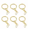 Llavero Económico Dorado - Argollas Para Llavero 2 Cm De Diámetro Interno+ Cadena + Argolla