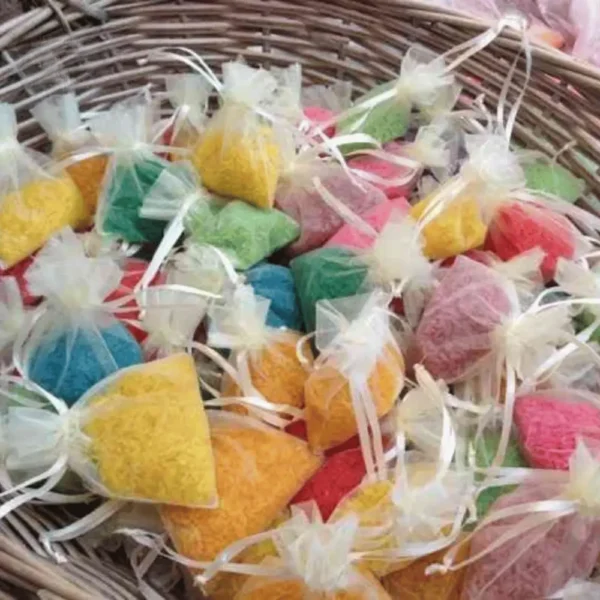 Arroz de colores leoexpress.shop 07 Arroz De Colores Para Fiestas Bolsitas De Tul X 150 G.