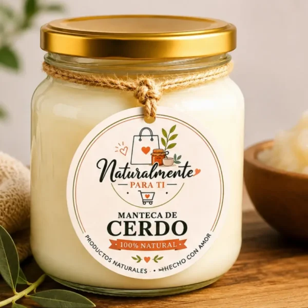 Manteca de cerdo 04 Manteca De Cerdo 100% Natural Para Mesa y Cocina